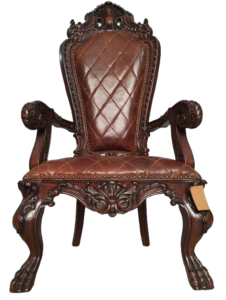 Genuine Leather Antique Maharaja Chair
