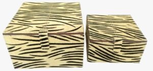Leather Hair On Storage Box