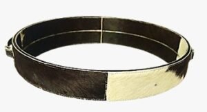 Leather Round Tray, Serving Tray with Mirror